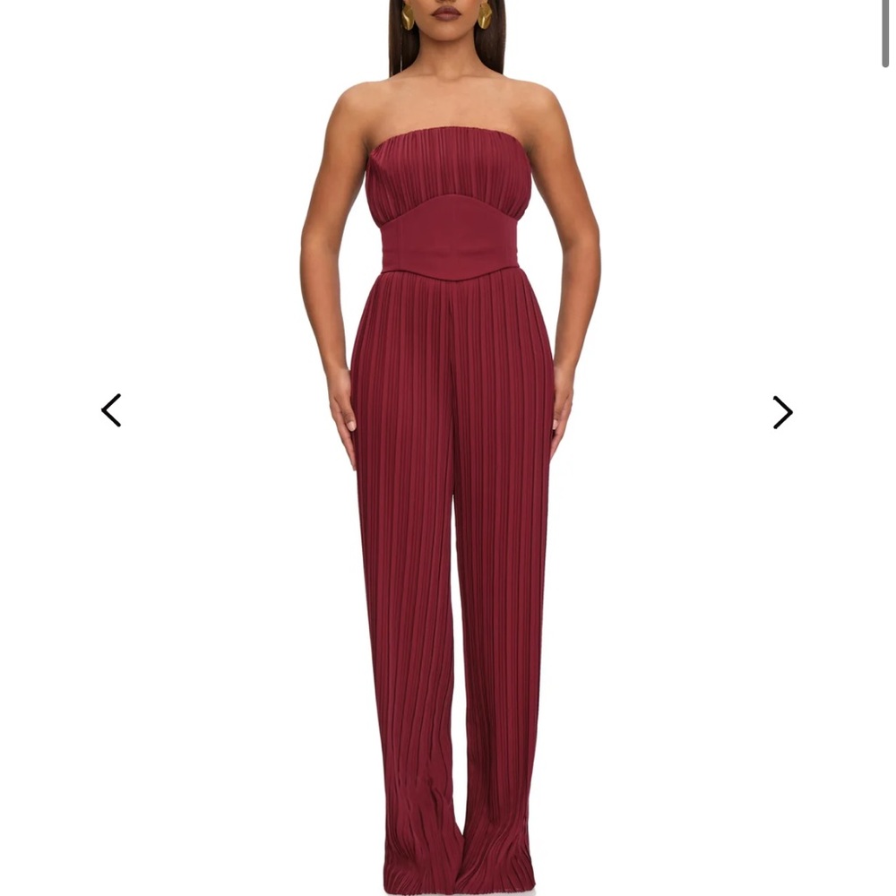 Andrea Iyamah Alta pleated corset Jumpsuit